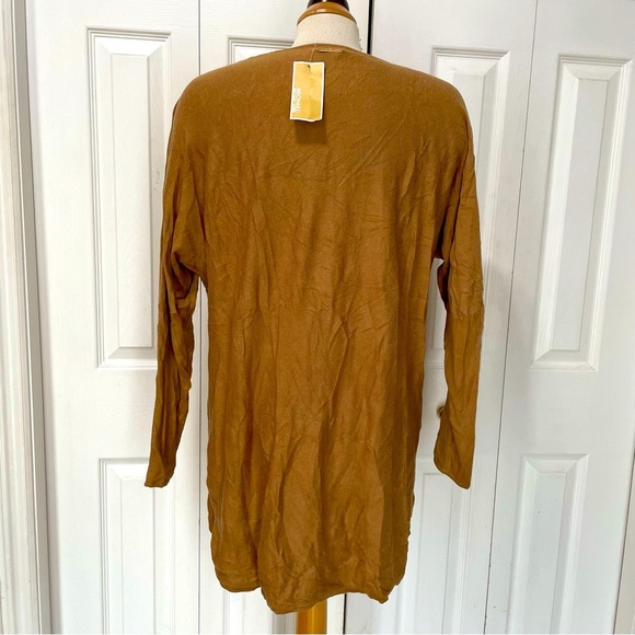 NWT Michael Kors Brown Long Sleeve Sweater Size Large - Picture 2 of 9